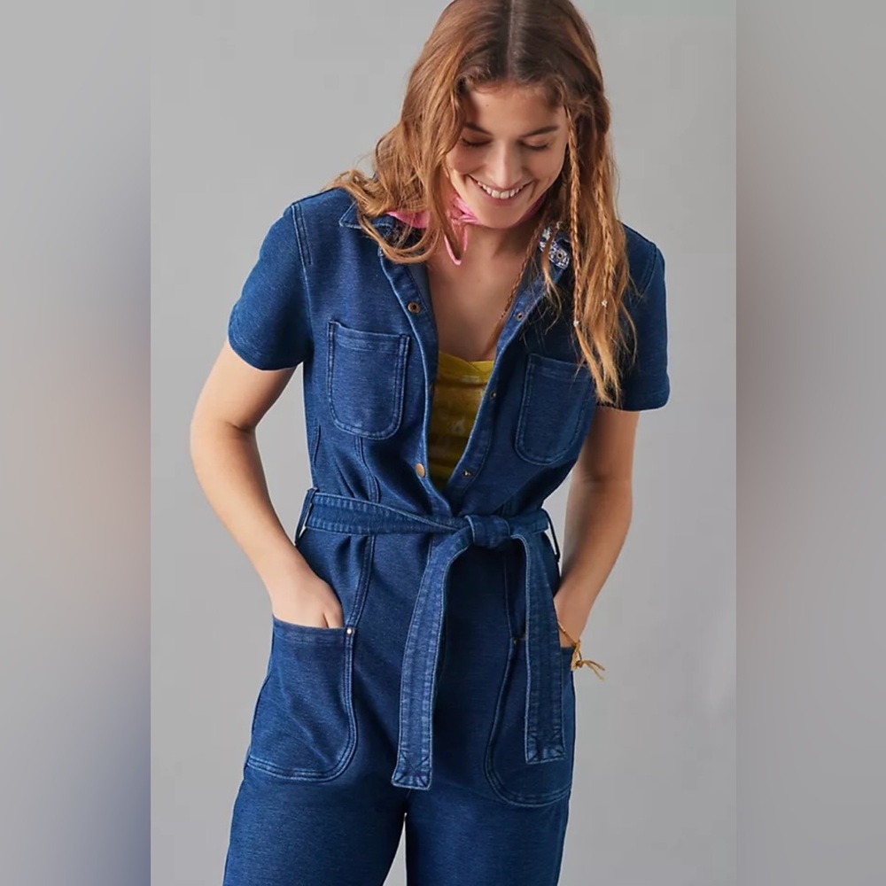 Pilcro Denim Jumpsuit with Belt